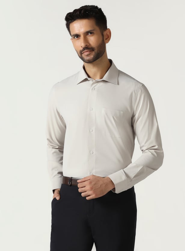 BLACKBERRYS Textured Slim Fit Formal Shirt