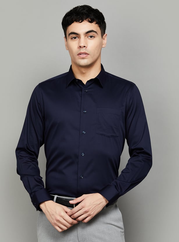 BLACKBERRYS Solid Slim Fit Formal Shirt