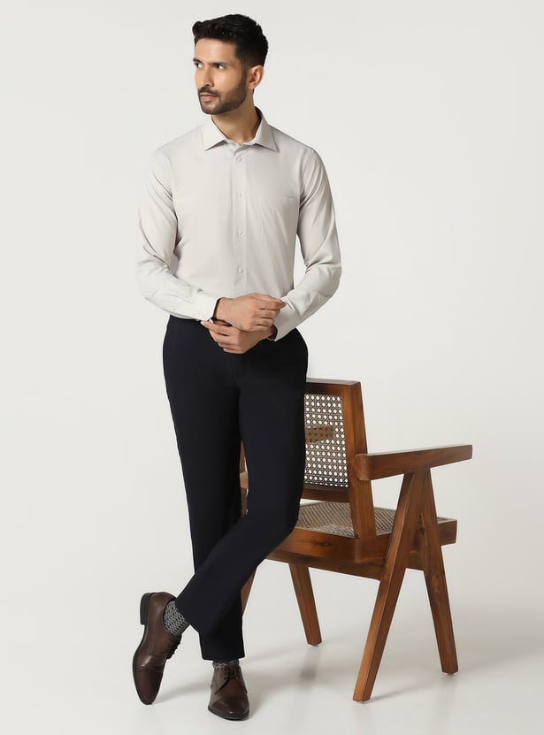 BLACKBERRYS Textured Slim Fit Formal Shirt