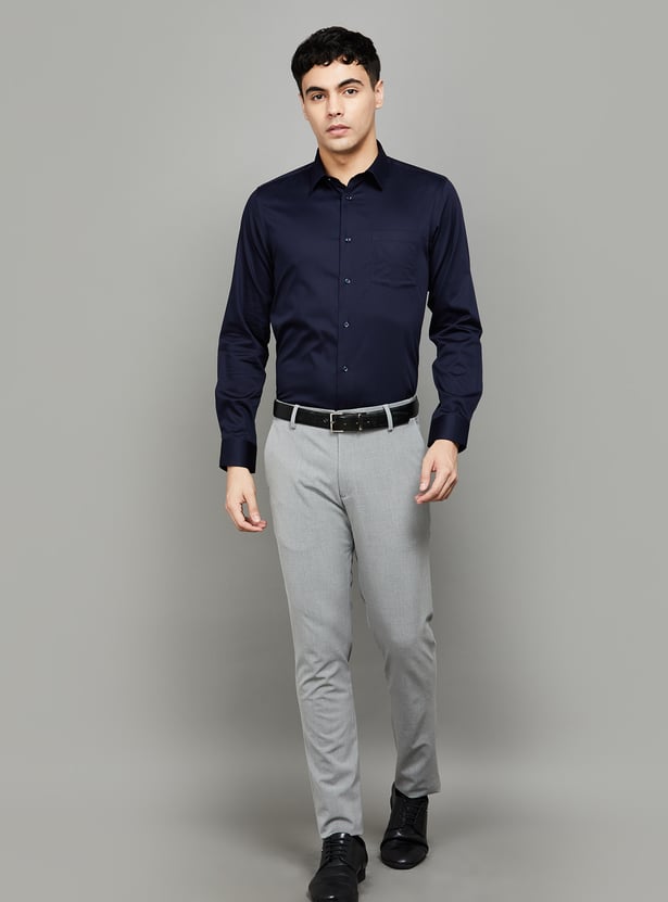 BLACKBERRYS Solid Slim Fit Formal Shirt