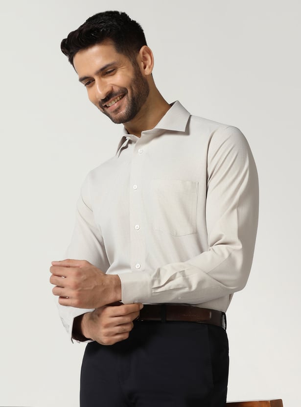 BLACKBERRYS Textured Slim Fit Formal Shirt