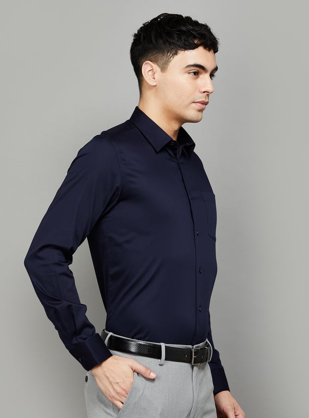 BLACKBERRYS Solid Slim Fit Formal Shirt