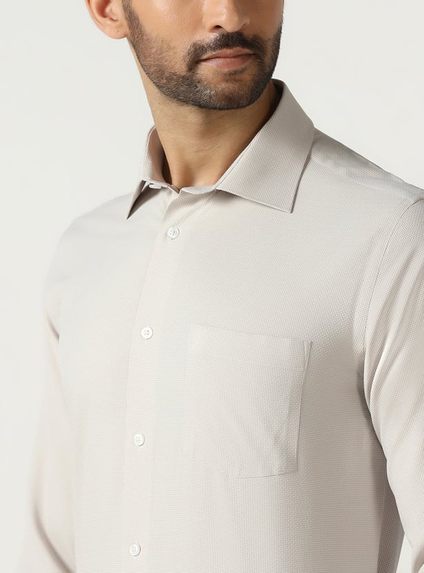 BLACKBERRYS Textured Slim Fit Formal Shirt