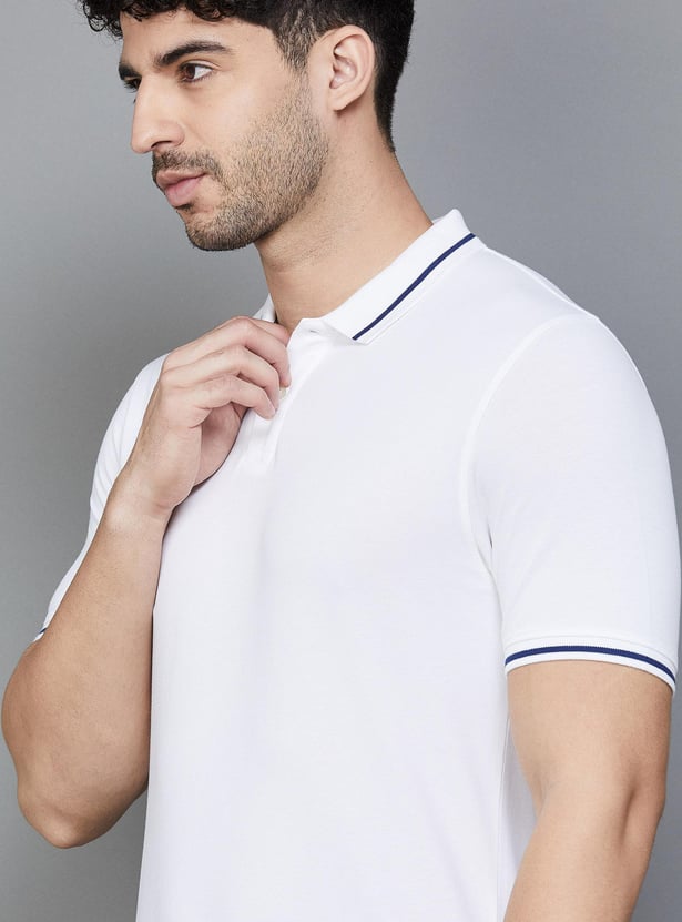 CODE Solid Regular Fit Polo T-shirt