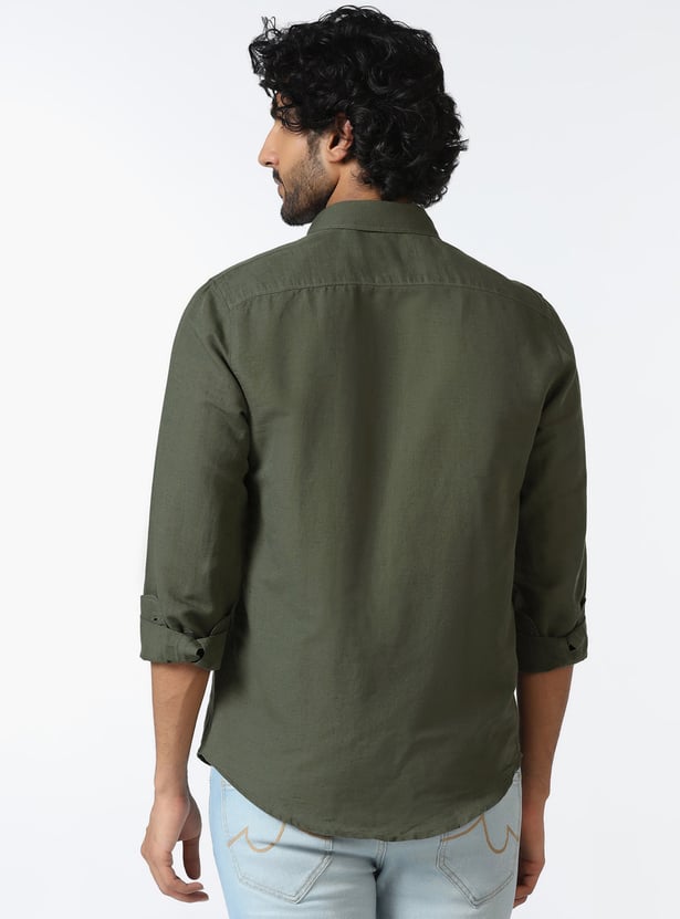 BLACKBERRYS CASUAL Solid Slim Fit Shirt